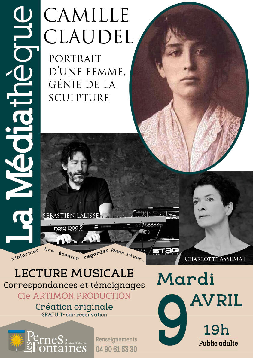 La Médiathèque : Lecture Musicale Camille Claudel, génie de la sculpture
